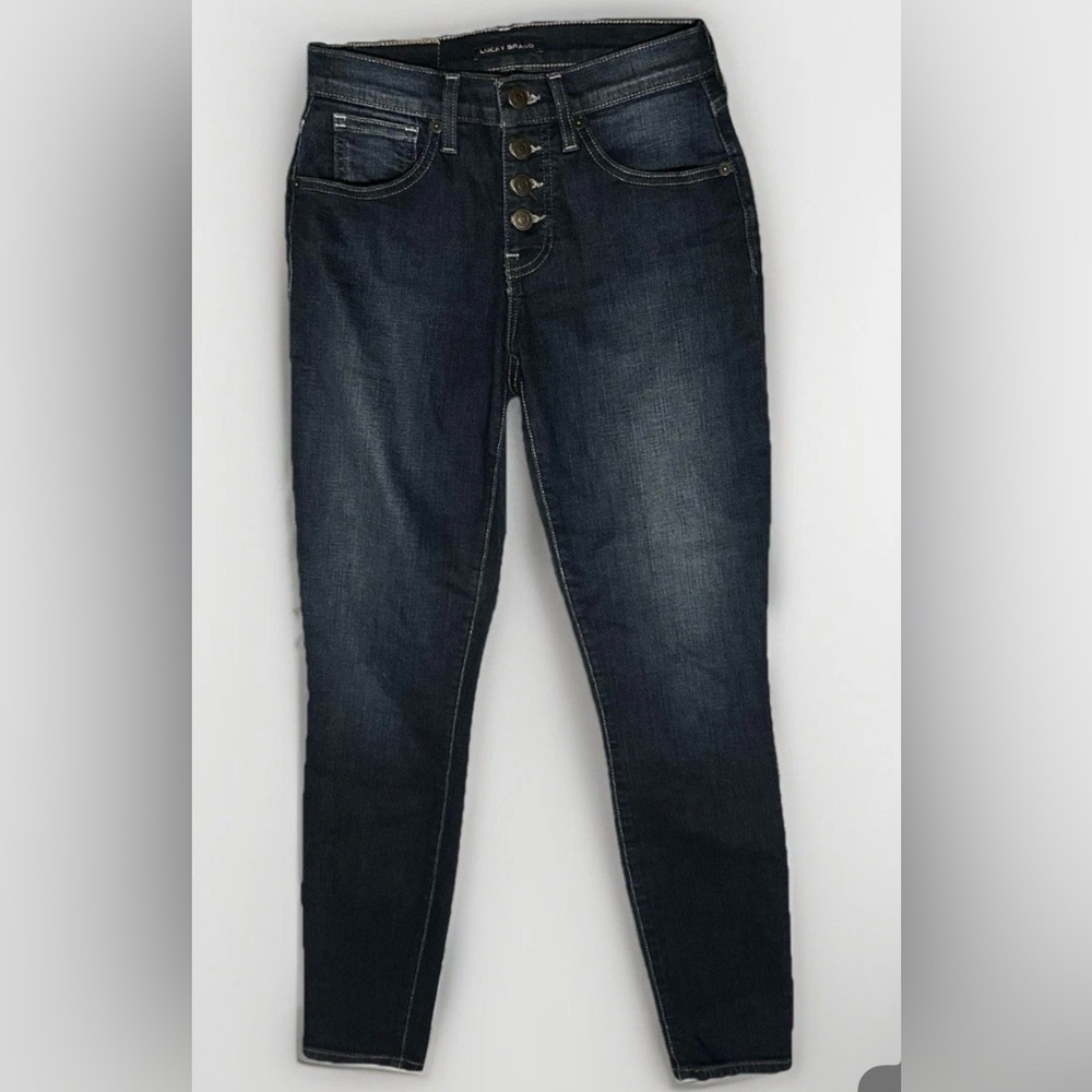 Lucky Brand women’s Jeans Button-fly Soft Clover Mid Rise Ava Skinny Y2K Retro